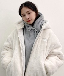A'GEM/9 × .kom『muah muah/ムーアムーア』REVERSIBLE FLEECE HOOD JUMPER/リバーシブル フリース フード ジャンパー ジップアップ