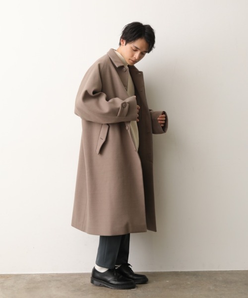 JUNRED（ジュンレッド）の「ドルマンステンカラーコート（ステンカラーコート・メンズ・ダークブラウン/ベージュ系その他・S/M/L）」の17枚目の写真