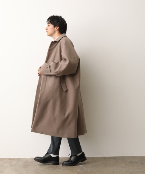 JUNRED（ジュンレッド）の「ドルマンステンカラーコート（ステンカラーコート・メンズ・ダークブラウン/ベージュ系その他・S/M/L）」の18枚目の写真