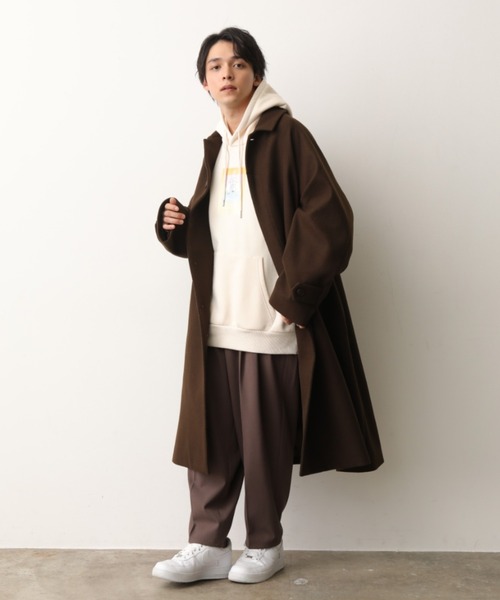 JUNRED（ジュンレッド）の「ドルマンステンカラーコート（ステンカラーコート・メンズ・ダークブラウン/ベージュ系その他・S/M/L）」の20枚目の写真