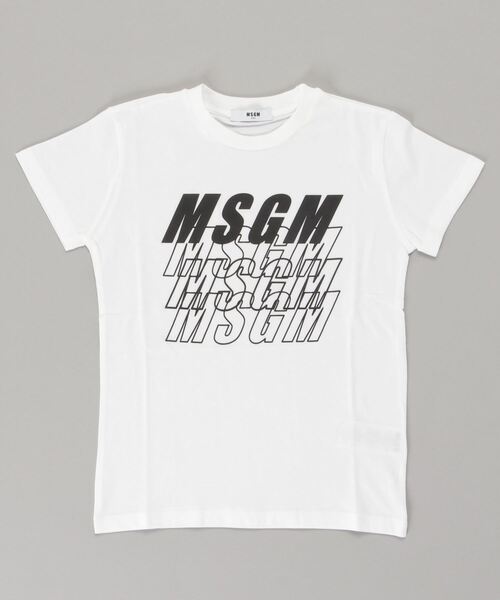 MSGM（エムエスジーエム）の「MSGM(エムエスジーエム)Kids & Junior カットソーTシャツボーイズガールズ（Tシャツ/カットソー・キッズ・ホワイト/ブラック/グレー/レッド/ピンク/イエロー/ブルー/チェリーピンク・8Y/10Y/12Y/14Y/4Y/6Y）」の2枚目の写真