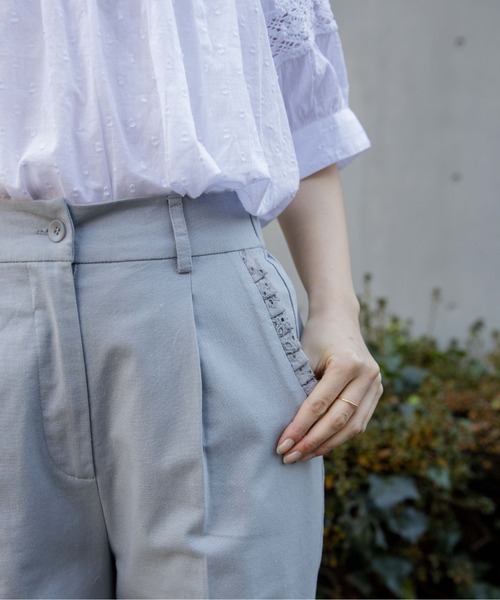 flower（フラワー）の「クリアリーカットワークパンツ（その他パンツ・レディース・ブラウン/ブルー/アイボリー・FREE）」の18枚目の写真