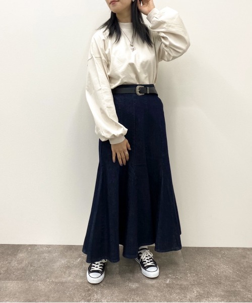 apres jour mignon（アプレジュールミニョン）の「モックネックロンT【ZOZOTOWN限定アイテム】（Tシャツ/カットソー・レディース・オフホワイト/パープル/アイボリー/ブラック・X-LARGE/フリー）」の14枚目の写真