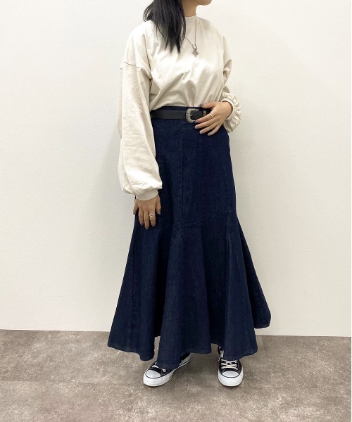 apres jour mignon（アプレジュールミニョン）の「モックネックロンT【ZOZOTOWN限定アイテム】（Tシャツ/カットソー・レディース・オフホワイト/パープル/アイボリー/ブラック・X-LARGE/フリー）」の15枚目の写真