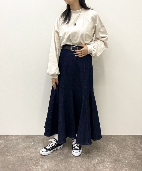 apres jour mignon（アプレジュールミニョン）の「モックネックロンT【ZOZOTOWN限定アイテム】（Tシャツ/カットソー・レディース・オフホワイト/パープル/アイボリー/ブラック・X-LARGE/フリー）」の16枚目の写真