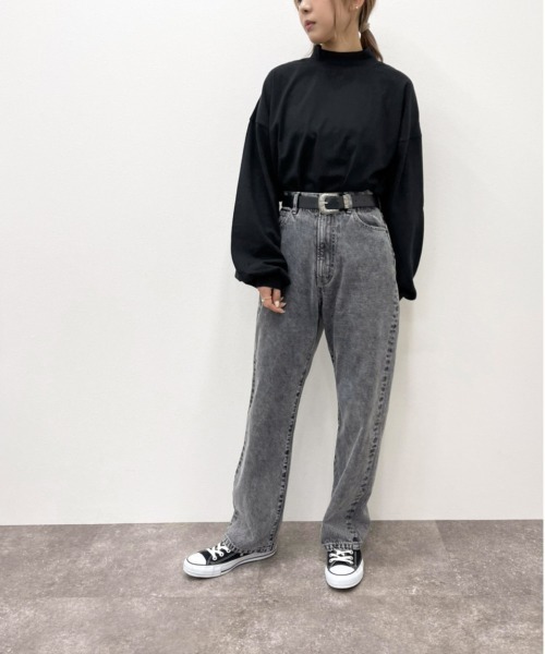 apres jour mignon（アプレジュールミニョン）の「モックネックロンT【ZOZOTOWN限定アイテム】（Tシャツ/カットソー・レディース・オフホワイト/パープル/アイボリー/ブラック・X-LARGE/フリー）」の21枚目の写真