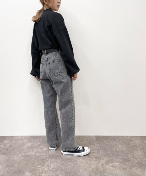 apres jour mignon（アプレジュールミニョン）の「モックネックロンT【ZOZOTOWN限定アイテム】（Tシャツ/カットソー・レディース・オフホワイト/パープル/アイボリー/ブラック・X-LARGE/フリー）」の22枚目の写真