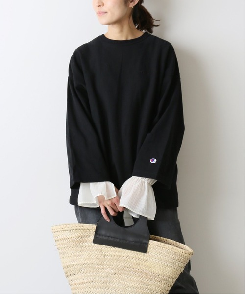 FRAMeWORK - FRAMeWORK 【CHAMPION】別注half sleeve tee FRAMeWORK（フレームワーク）の「【CHAMPION】別注half sleeve