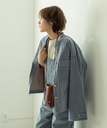 Audrey and John Wad by 金子三記 | 【Audrey and John Wad by 金子三記】シャンブレーコーデュロイシャツジャケット(ブルゾン)