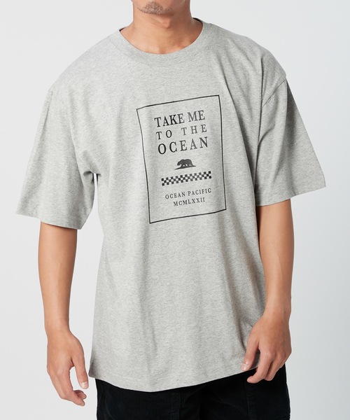 Ocean Pacific(オーシャンパシフィック)の「【OP / オーピー】半袖ボックスプリントTシャツ / ユニセックス(Tシャツ/カットソー・メンズ・エメラルド/グレー/ホワイト・LARGE/MEDIUM/X-LARGE)」の3枚目の写真