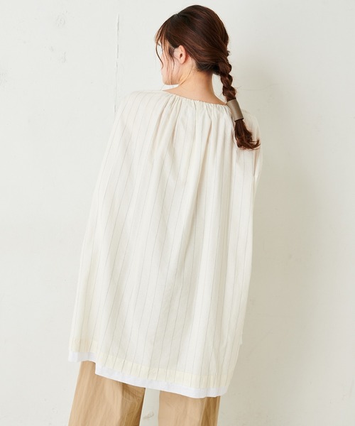 PUAL CE CIN（ピュアルセシン）の「綿麻ローン2重仕立てチュニック