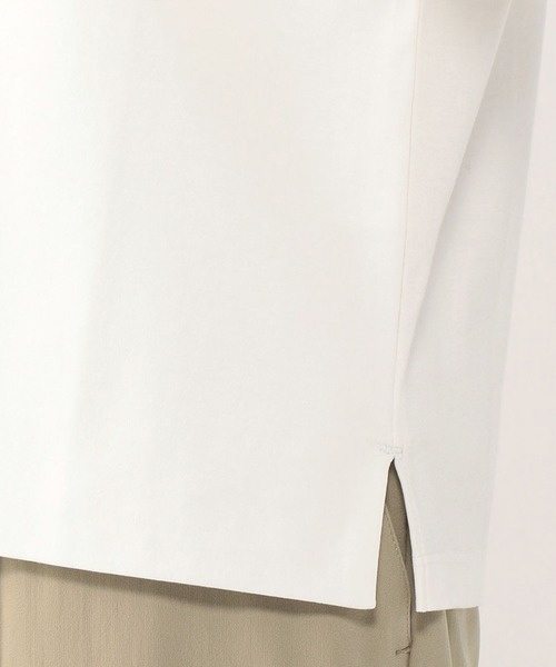 A/C DESIGN BY ALPHA CUBIC(エーシーデザインバイアルファキュービック)の「クーラータッチスクエアネックシャツ(Tシャツ/カットソー・レディース・ネイビー/オフホワイト/ライトグレー・M/LL/L)」の6枚目の写真