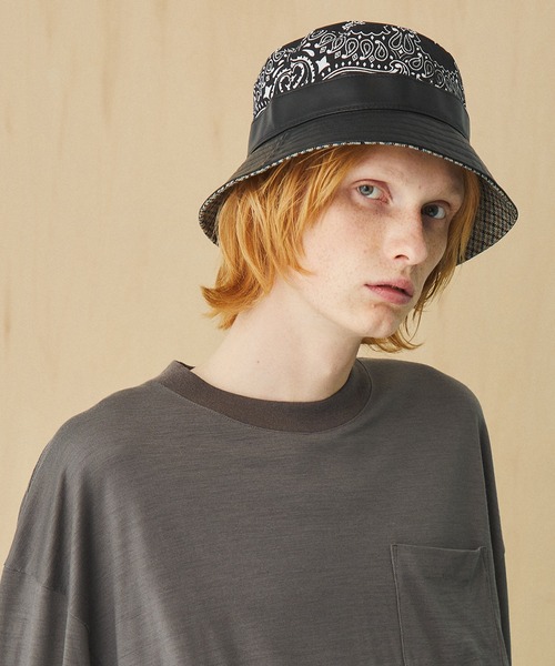 UNITED TOKYO（ユナイテッドトウキョウ）の「バンダナコンビ　バケッタハット（ハット・メンズ・ブラック・FREE）」の11枚目の写真