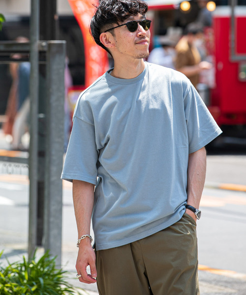 ITEMS URBANRESEARCH（アイテムズ アーバンリサーチ）の「ビッグTシャツ/リブタンクトップ 2セット（Tシャツ/カットソー・メンズ・ブラック/カーキ/ホワイト/ベージュ/ブルー・LARGE/MEDIUM/X-LARGE/SMALL）」の18枚目の写真