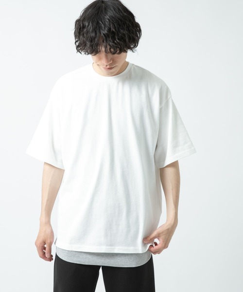 ITEMS URBANRESEARCH（アイテムズ アーバンリサーチ）の「ビッグTシャツ/リブタンクトップ 2セット（Tシャツ/カットソー・メンズ・ブラック/カーキ/ホワイト/ベージュ/ブルー・LARGE/MEDIUM/X-LARGE/SMALL）」の10枚目の写真