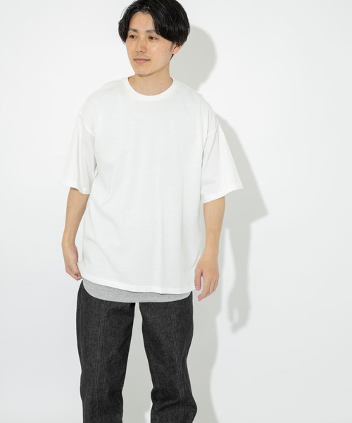 ITEMS URBANRESEARCH（アイテムズ アーバンリサーチ）の「ビッグTシャツ/リブタンクトップ 2セット（Tシャツ/カットソー・メンズ・ブラック/カーキ/ホワイト/ベージュ/ブルー・LARGE/MEDIUM/X-LARGE/SMALL）」の11枚目の写真