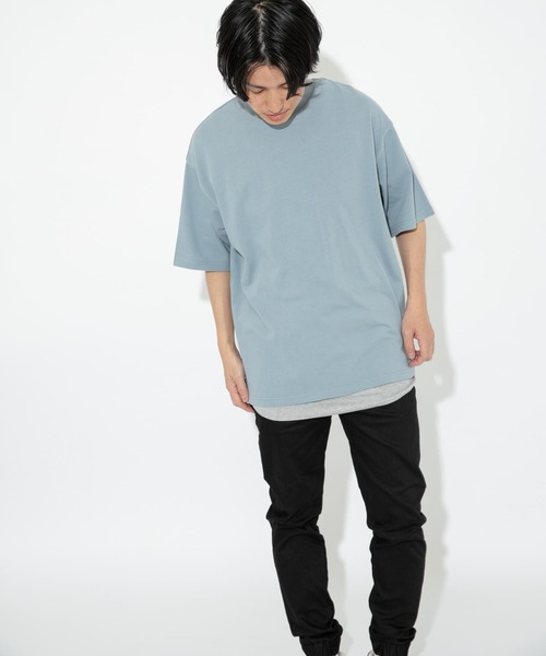 ITEMS URBANRESEARCH（アイテムズ アーバンリサーチ）の「ビッグTシャツ/リブタンクトップ 2セット（Tシャツ/カットソー・メンズ・ブラック/カーキ/ホワイト/ベージュ/ブルー・LARGE/MEDIUM/X-LARGE/SMALL）」の15枚目の写真