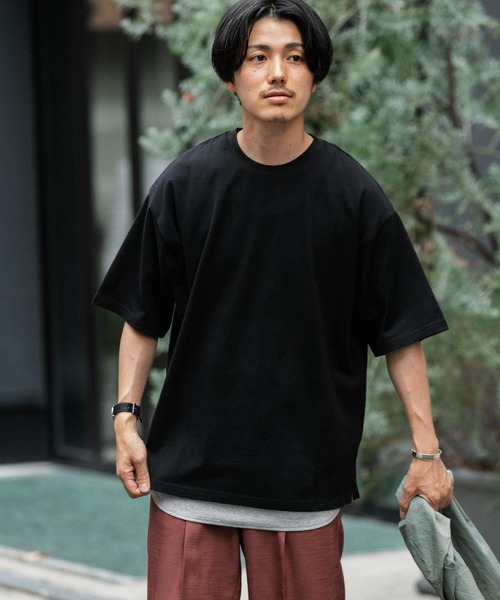ITEMS URBANRESEARCH（アイテムズ アーバンリサーチ）の「ビッグTシャツ/リブタンクトップ 2セット（Tシャツ/カットソー・メンズ・ブラック/カーキ/ホワイト/ベージュ/ブルー・LARGE/MEDIUM/X-LARGE/SMALL）」の7枚目の写真