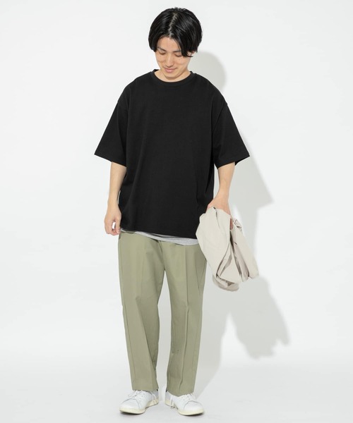 ITEMS URBANRESEARCH（アイテムズ アーバンリサーチ）の「ビッグTシャツ/リブタンクトップ 2セット（Tシャツ/カットソー・メンズ・ブラック/カーキ/ホワイト/ベージュ/ブルー・LARGE/MEDIUM/X-LARGE/SMALL）」の17枚目の写真