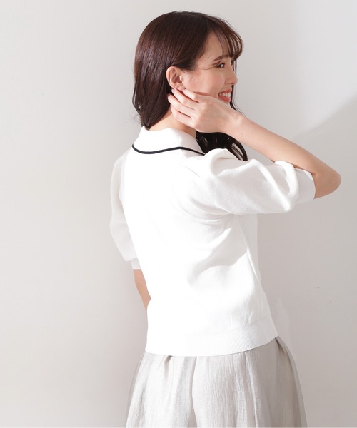 JILL by JILL STUART（ジルバイジルスチュアート）の「◇ハダミセニットトップス（ニット/セーター・レディース・ホワイト/ベージュ・FREE）」の4枚目の写真