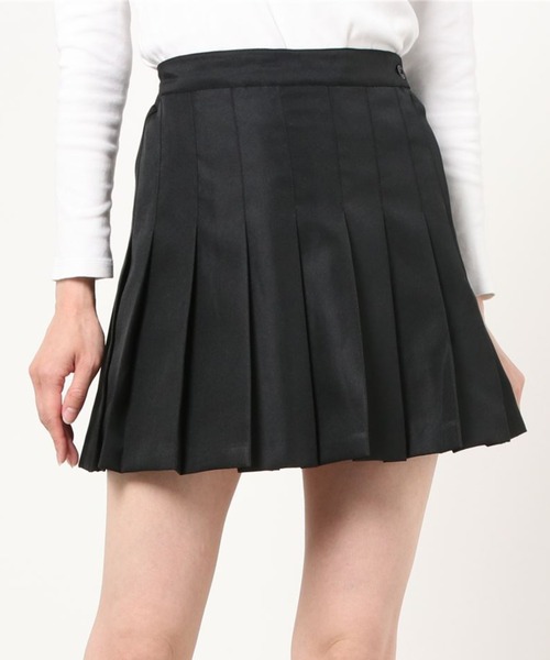 WEGO（ウィゴー）の「WEGO/無地プリーツミニスカート（スカート・レディース・ベージュ/グレー/ブラック/ネイビー・MEDIUM/SMALL/LARGE）」の5枚目の写真