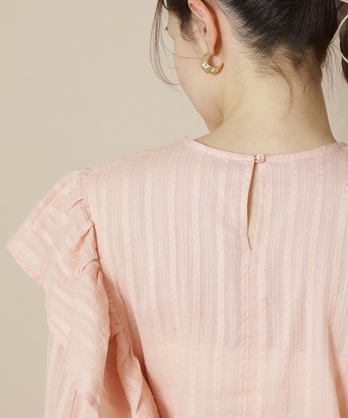 N.（N. Natural Beauty Basic）（エヌエヌナチュラルビューティーベーシック）の「≪◆フリルコンパクトブラウス≫（シャツ/ブラウス・レディース・オフホワイト/ピンク/ブラック・MEDIUM）」の11枚目の写真