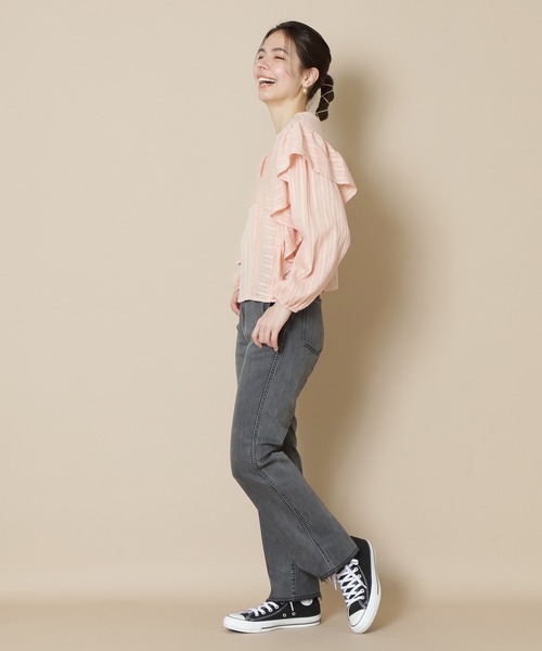 N.（N. Natural Beauty Basic）（エヌエヌナチュラルビューティーベーシック）の「≪◆フリルコンパクトブラウス≫（シャツ/ブラウス・レディース・オフホワイト/ピンク/ブラック・MEDIUM）」の7枚目の写真