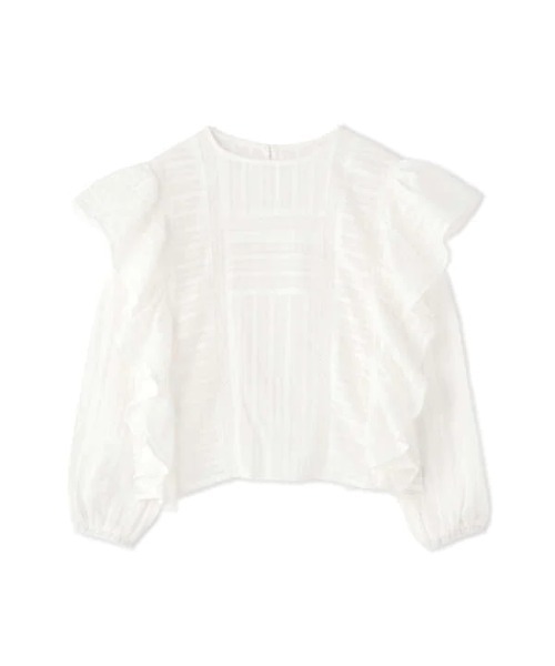 N.（N. Natural Beauty Basic）（エヌエヌナチュラルビューティーベーシック）の「≪◆フリルコンパクトブラウス≫（シャツ/ブラウス・レディース・オフホワイト/ピンク/ブラック・MEDIUM）」の12枚目の写真