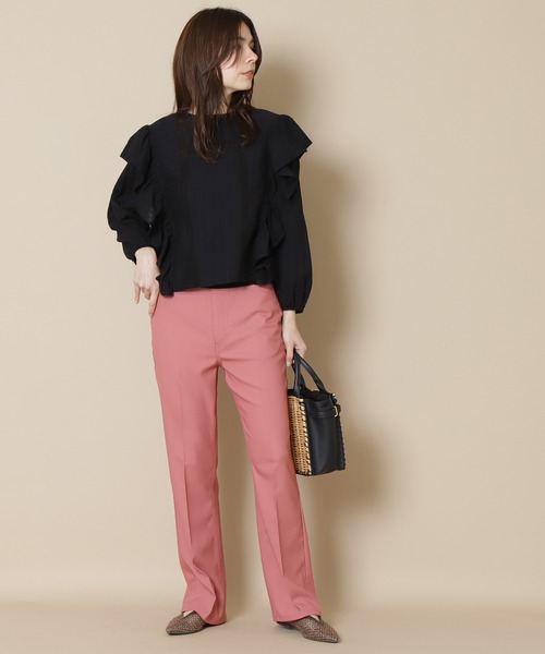 N.（N. Natural Beauty Basic）（エヌエヌナチュラルビューティーベーシック）の「≪◆フリルコンパクトブラウス≫（シャツ/ブラウス・レディース・オフホワイト/ピンク/ブラック・MEDIUM）」の19枚目の写真