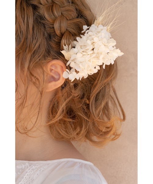 Chaco 白あじさいと小麦の髪飾り7点セット その他ヘアアクセサリー Chaco Flower Accessory チャコ のファッション通販 Zozotown