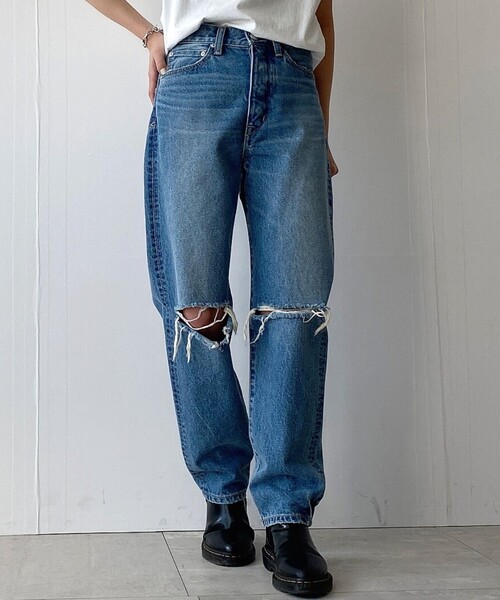 JET（ジェット）の「◆【ウォッシャブル】カーブシルエットデニムパンツ（デニムパンツ・レディース・チャコールグレー/ライトブルー・00/02/04）」の14枚目の写真