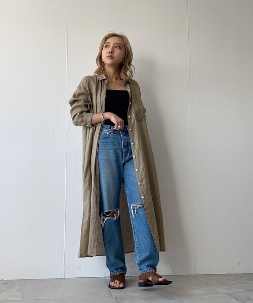 JET（ジェット）の「◆【ウォッシャブル】カーブシルエットデニムパンツ（デニムパンツ・レディース・チャコールグレー/ライトブルー・00/02/04）」の12枚目の写真