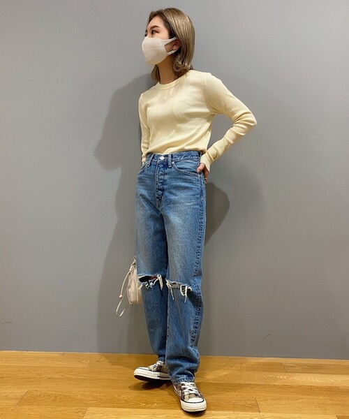 JET（ジェット）の「◆【ウォッシャブル】カーブシルエットデニムパンツ（デニムパンツ・レディース・チャコールグレー/ライトブルー・00/02/04）」の7枚目の写真