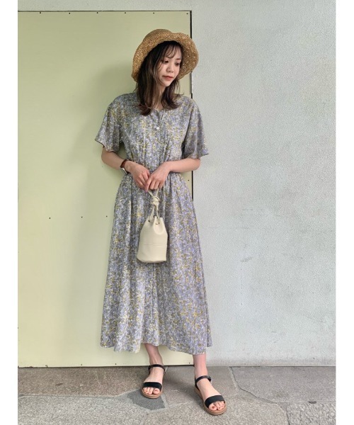 GLOBAL WORK（グローバルワーク）の「サラサラリラックス半袖ワンピース/935364（ワンピース・レディース・その他1/ベージュ/ライトグリーン/ライトブルー/ネイビー/ブラック/グリーン系その他3/その他2・MEDIUM/LARGE）」の16枚目の写真