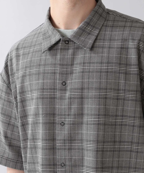 RAGEBLUE（レイジブルー）の「＜セットアップ着用可能＞TRストレッチ/グレンチェックシャツ/933438（シャツ/ブラウス・メンズ・ベージュ/グレー・LARGE/MEDIUM）」の13枚目の写真