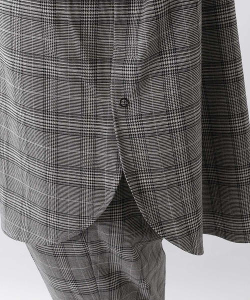 RAGEBLUE（レイジブルー）の「＜セットアップ着用可能＞TRストレッチ/グレンチェックシャツ/933438（シャツ/ブラウス・メンズ・ベージュ/グレー・LARGE/MEDIUM）」の10枚目の写真