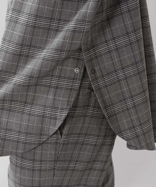 RAGEBLUE（レイジブルー）の「＜セットアップ着用可能＞TRストレッチ/グレンチェックシャツ/933438（シャツ/ブラウス・メンズ・ベージュ/グレー・LARGE/MEDIUM）」の5枚目の写真