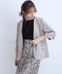 アプワイザーリッシェのゆる半袖リネンライクジャケット ゆる半袖リネンライクジャケット | ジャケット | Apuweiser