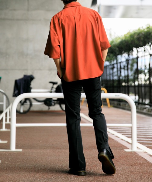 Adoon plain（アドーンプレーン）の「【Adoon plain】ステッチショートシャツ（シャツ/ブラウス・メンズ・グリーン/マスタード/レンガ・MEDIUM/LARGE）」の10枚目の写真