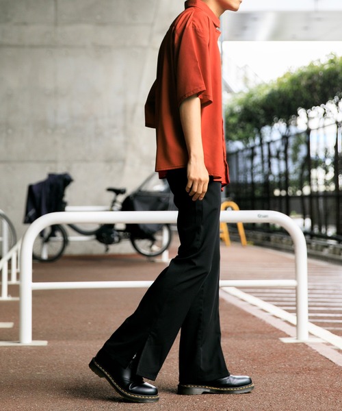 Adoon plain（アドーンプレーン）の「【Adoon plain】ステッチショートシャツ（シャツ/ブラウス・メンズ・グリーン/マスタード/レンガ・MEDIUM/LARGE）」の6枚目の写真