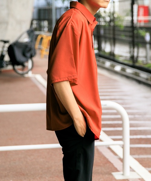 Adoon plain（アドーンプレーン）の「【Adoon plain】ステッチショートシャツ（シャツ/ブラウス・メンズ・グリーン/マスタード/レンガ・MEDIUM/LARGE）」の18枚目の写真