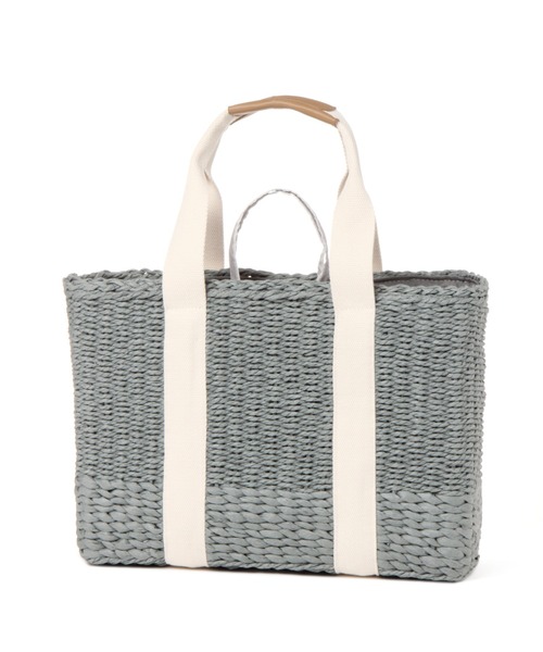 studio CLIP（スタディオクリップ）の「テープペーパーカゴバッグ（かごバッグ・レディース・ブラウン/ナチュラル/ライトブルー・FREE）」の3枚目の写真