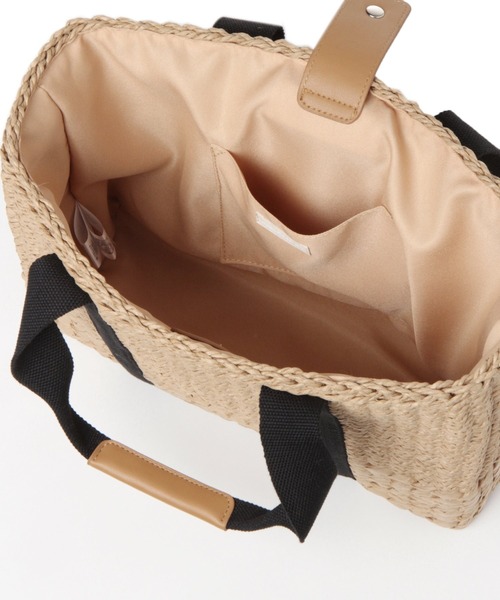 studio CLIP（スタディオクリップ）の「テープペーパーカゴバッグ（かごバッグ・レディース・ブラウン/ナチュラル/ライトブルー・FREE）」の7枚目の写真
