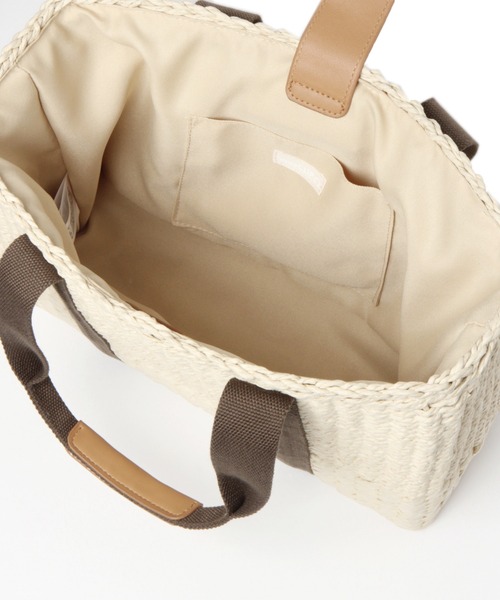 studio CLIP（スタディオクリップ）の「テープペーパーカゴバッグ（かごバッグ・レディース・ブラウン/ナチュラル/ライトブルー・FREE）」の14枚目の写真