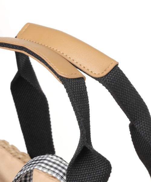 studio CLIP（スタディオクリップ）の「テープペーパーカゴバッグ（かごバッグ・レディース・ブラウン/ナチュラル/ライトブルー・FREE）」の6枚目の写真