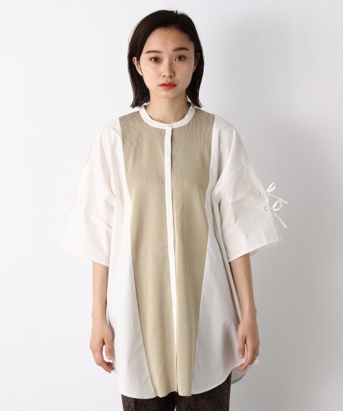 JEANASIS(ジーナシス)の「14Gニットスイッチングシャツ/952046(シャツ/ブラウス・レディース・ホワイト系その他/ブラック系その他・FREE)」の13枚目の写真