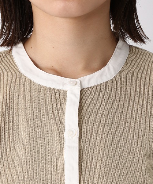 JEANASIS(ジーナシス)の「14Gニットスイッチングシャツ/952046(シャツ/ブラウス・レディース・ホワイト系その他/ブラック系その他・FREE)」の15枚目の写真