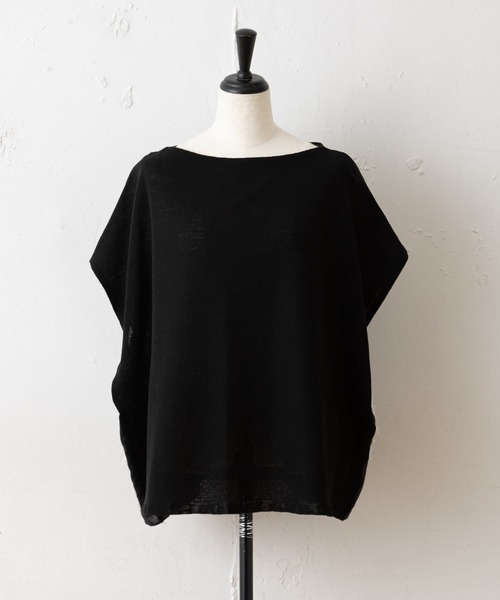 BEARDSLEY(ビアズリー)の「裾刺繍ニット(ニット/セーター・レディース・ブラック/ベージュ・FREE)」の4枚目の写真