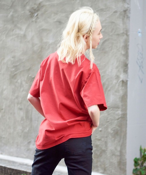 X-girl（エックスガール）の「EMBROIDERED SUNFLOWER LOGO S/S TEE（Tシャツ/カットソー・レディース・レッド/ホワイト/ブルー/ブラック・M/L/S/XS）」の22枚目の写真