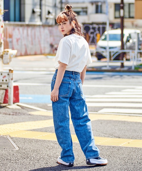 X-girl（エックスガール）の「EMBROIDERED SUNFLOWER LOGO S/S TEE（Tシャツ/カットソー・レディース・レッド/ホワイト/ブルー/ブラック・M/L/S/XS）」の14枚目の写真